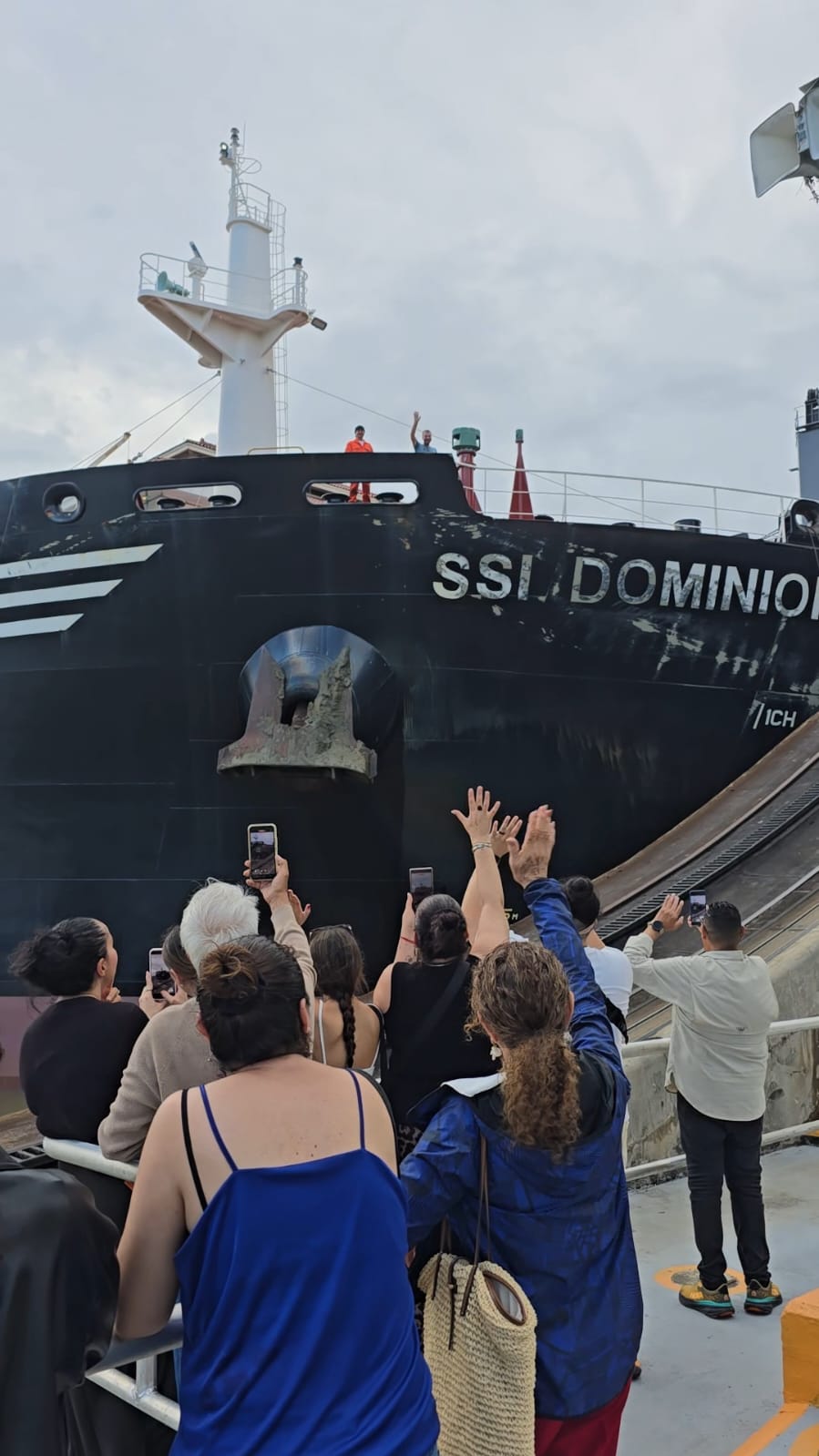 Travelers exploring the Panama Canal